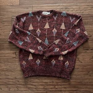 Vintage McGregor Acrylic Geometric Multicolor Sweater Size XL